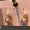耳环网络爆款12时尚珠宝品牌XUANLI推出925银珍珠耳环独特设计尽显优雅魅力 Specification image
